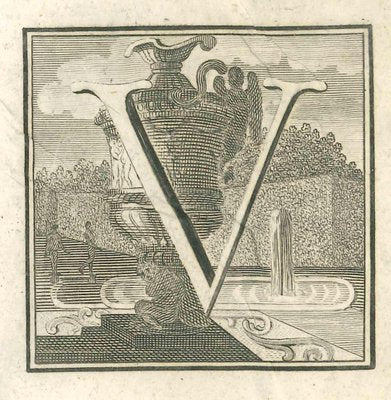 Luigi Vanvitelli, Letter A, Etching, 18th Century-ZCI-1788686