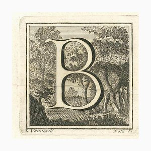 Luigi Vanvitelli, Letter of the Alphabet B, Etching, 18th Century-ZCI-1770113