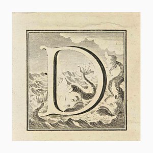 Luigi Vanvitelli, Letter of the Alphabet D, Etching, 18th Century-ZCI-2024976