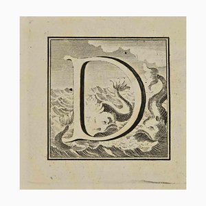 Luigi Vanvitelli, Letter of the Alphabet D, Etching, 18th Century-ZCI-1775905