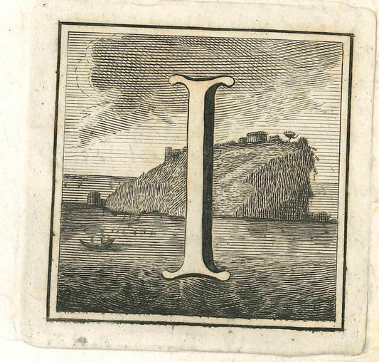 Luigi Vanvitelli, Letter of the Alphabet I, 18th Century, Etching