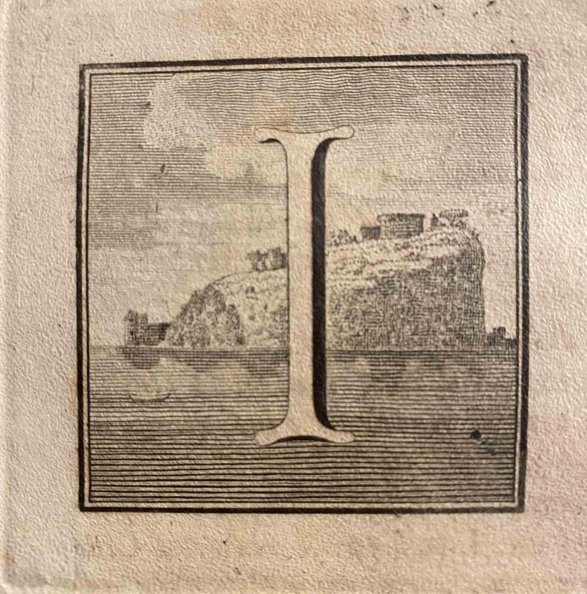 Luigi Vanvitelli, Letter of the Alphabet I, Etching, 18th Century