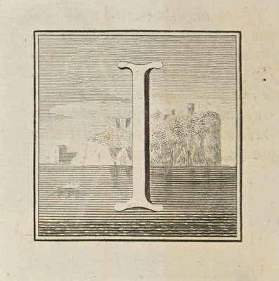 Luigi Vanvitelli, Letter of the Alphabet I, Etching, 18th Century-ZCI-2024977