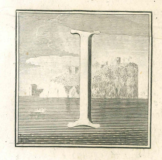 Luigi Vanvitelli, Letter of the Alphabet I, Etching, 18th Century