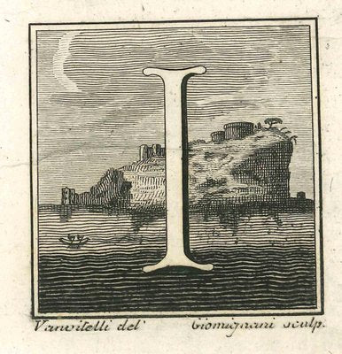 Luigi Vanvitelli, Letter of the Alphabet I, Etching, 18th Century-ZCI-1775510