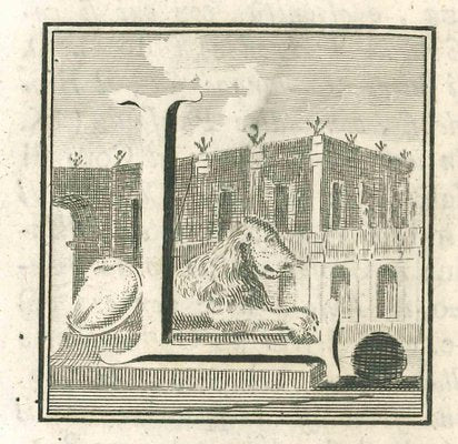 Luigi Vanvitelli, Letter of the Alphabet L, Etching, 18th Century-ZCI-1775907