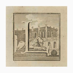 Luigi Vanvitelli, Letter of the Alphabet L, Etching, 18th Century-ZCI-2024967