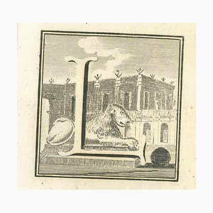 Luigi Vanvitelli, Letter of the Alphabet L, Etching, 18th Century-ZCI-1775515