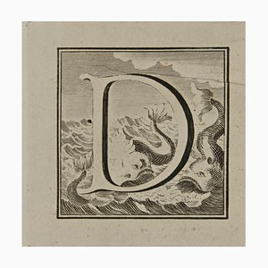 Luigi Vanvitelli, Letter of the Alphabet Q, Etching, 18th Century-ZCI-1760565