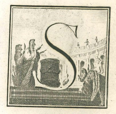 Luigi Vanvitelli, Letter of the Alphabet S, Etching, 18th Century-ZCI-1775904