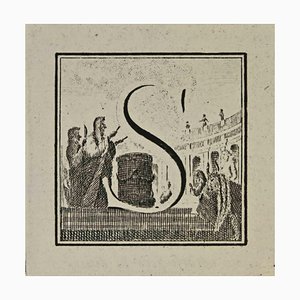 Luigi Vanvitelli, Letter of the Alphabet S, Etching, 18th Century-ZCI-1760443