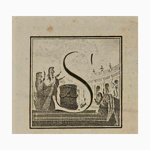 Luigi Vanvitelli, Letter of the Alphabet S, Etching, 18th Century-ZCI-1760409