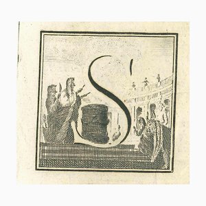 Luigi Vanvitelli, Letter of the Alphabet S, Etching, 18th Century-ZCI-1788604