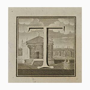 Luigi Vanvitelli, Letter of the Alphabet T, Etching, 18th Century-ZCI-2024959