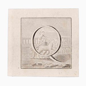 Luigi Vanvitelli, Letter Q, Etching, 18th Century-ZCI-1760576