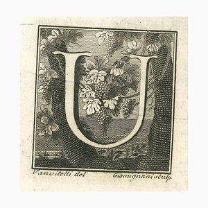 Luigi Vanvitelli, Letter U, Etching, 18th Century-ZCI-1781487