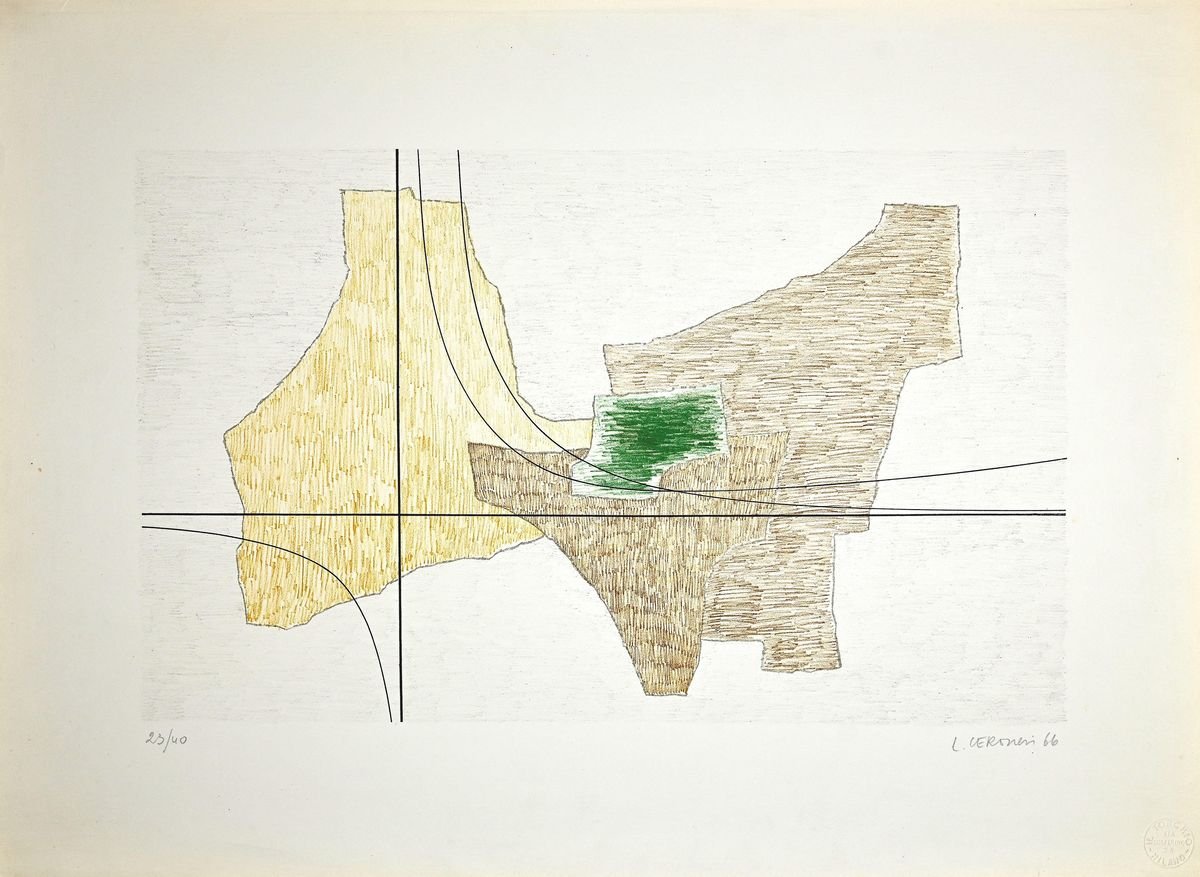 Luigi Veronesi, Structure 6, Original Lithograph, 1966