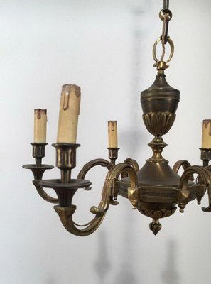 Luigi XVI Bronze Chandelier, 1950s-BA-1365744