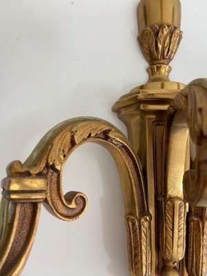 Luigi XVI Style Bronze Sconces from Lucien Gau, 1950s, Set of 2-BA-1375087