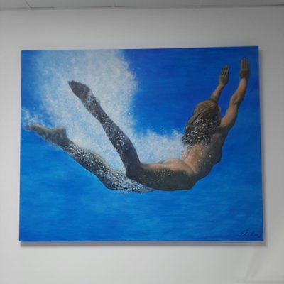 Luis Bades, Splash, 1990s, Oil on Canvas-TCS-1057277