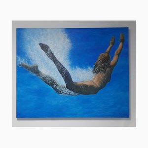 Luis Bades, Splash, 1990s, Oil on Canvas-TCS-1057277