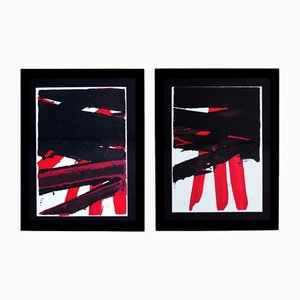 Luis Feito, November Diptych Lithographs, Madrid, 1929, Set of 2-UZ-1308649