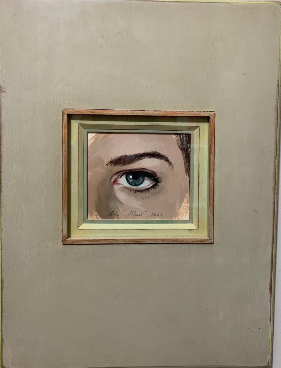 Luisa Albert, I See You Eye, Peephole, Look, Look at Me ,Oil on Canvas, 2021