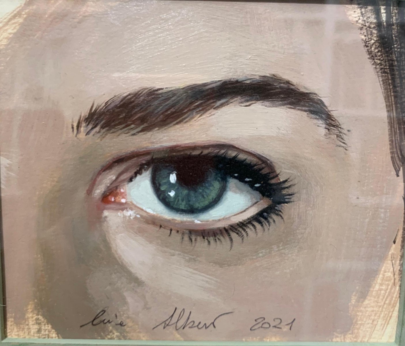 Luisa Albert, I See You Eye, Peephole, Look, Look at Me ,Oil on Canvas, 2021