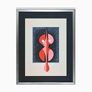 Luisa Zamboni, Two Halves, Lithograph, 1970s, Framed-ZCI-1420177