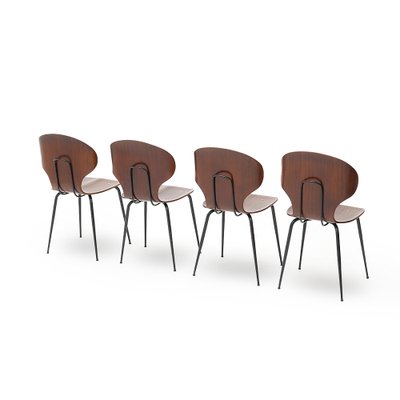 Lulli Chairs by Carlo Rati for Industria Legni Curvati, 1950s, Set of 4-EZ-1813392