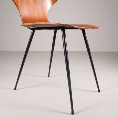 Lulli Chairs in Bentwood by Carlo Ratti, 1950s, Set of 4-VJY-1821083