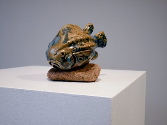 Lumpfish Sculpture by Engqvist for Råå Ceramic Studio, 1960s-OGU-667359