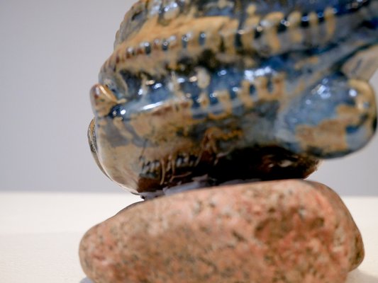 Lumpfish Sculpture by Engqvist for Råå Ceramic Studio, 1960s-OGU-667359