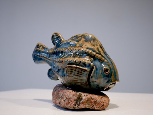 Lumpfish Sculpture by Engqvist for Råå Ceramic Studio, 1960s-OGU-667359