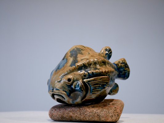 Lumpfish Sculpture by Engqvist for Råå Ceramic Studio, 1960s-OGU-667359