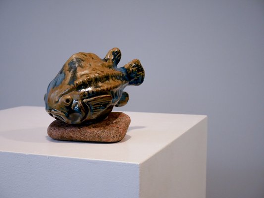 Lumpfish Sculpture by Engqvist for Råå Ceramic Studio, 1960s-OGU-667359