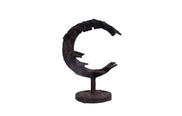 Luna Sculpture in Wrought Iron-SRP-1792819