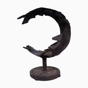 Luna Sculpture in Wrought Iron-SRP-1792819