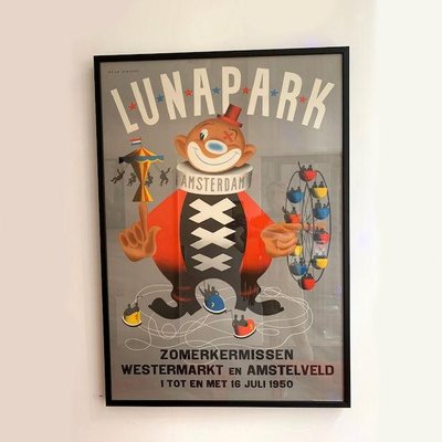 Lunapark Poster by Reyn Dirksen, Netherlands, 1950s-GG-1420121