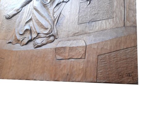 Luth Musician Relief by Giorgio Benedetti, 1970s-ES-753319