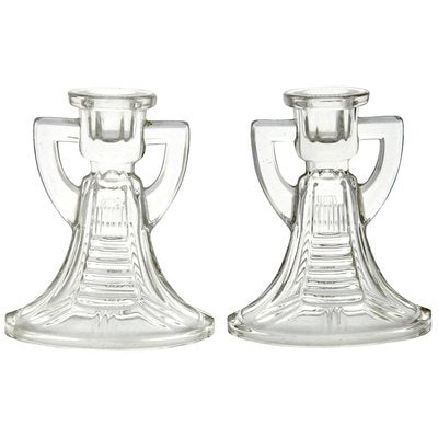 Luxval Victoria Candlesticks by Graffart & Delvenne for Val Saint Lambert, Set of 2-MJY-1148880