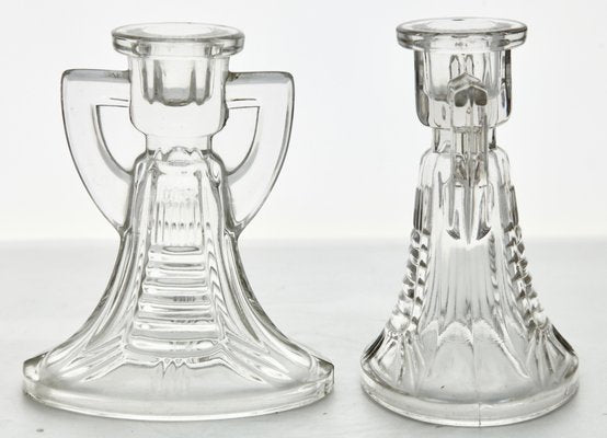 Luxval Victoria Candlesticks by Graffart & Delvenne for Val Saint Lambert, Set of 2-MJY-1148880