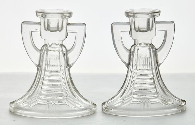 Luxval Victoria Candlesticks by Graffart & Delvenne for Val Saint Lambert, Set of 2-MJY-1148880