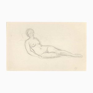 Lying Nude, Original Drawing, Early 20th-Century-ZCI-1164314