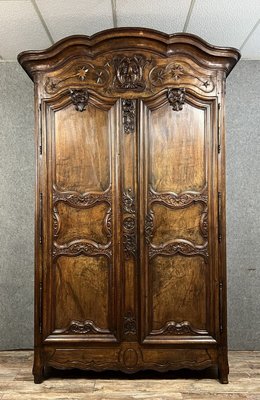 Lyonnaise Louis Xv Period Wardrobe in Walnut, 1750s-MWB-2028025