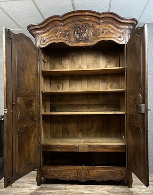 Lyonnaise Louis Xv Period Wardrobe in Walnut, 1750s-MWB-2028025