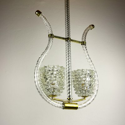 Lyre Murano Chandelier by Ercole Barovier for Barovier and Toso, 1940s-WQC-2034568