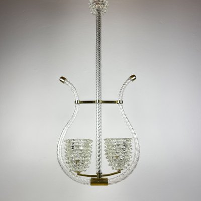 Lyre Murano Chandelier by Ercole Barovier for Barovier and Toso, 1940s-WQC-2034568