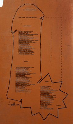 Lyric Composition - Original Screen Print on Linoleum by L. Luoratoll - 1974 1974-ZCI-768600