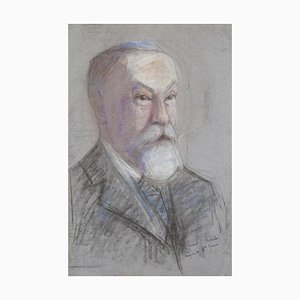 M. Gérard, Portrait, Pastel on Paper, Early 20th Century-ZCI-1770069